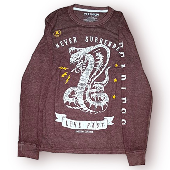 Never Surrender Live Fast Fifth Sun Long Sleeve Shirt Thermal Men Medium - Picture 3 of 5